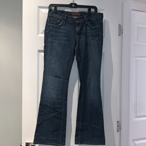 James Cured by Seun Women’s Blue titan Flared boot cut dry aged denim jeans 26